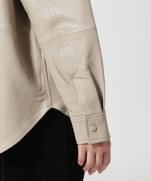 B'2nd（ビーセカンド）の「NCB neat caprice brand(エヌシービーニートカプリスブランド) WOMENS SHEEP SHIRTS（ジャケット/アウター・ブラック/グレー・F）」の9枚目の写真