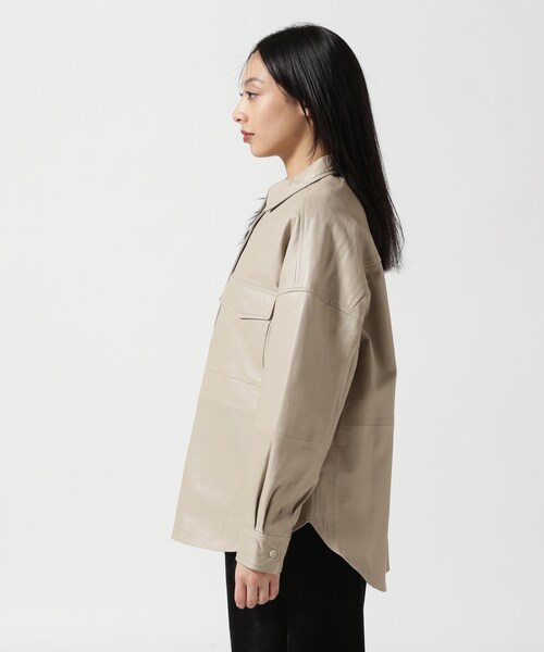 B'2nd（ビーセカンド）の「NCB neat caprice brand(エヌシービーニートカプリスブランド) WOMENS SHEEP SHIRTS（ジャケット/アウター・ブラック/グレー・F）」の5枚目の写真