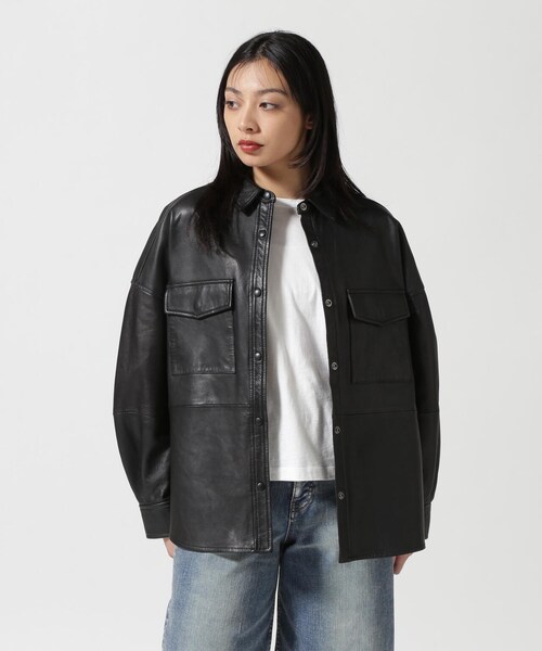 B'2nd（ビーセカンド）の「NCB neat caprice brand(エヌシービーニートカプリスブランド) WOMENS SHEEP SHIRTS（ジャケット/アウター・ブラック/グレー・F）」の16枚目の写真