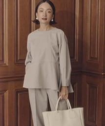 PUAL CE CIN | 【SET ITEM】バックリボンペプラムブラウス+スラックスパンツセット(パンツ)