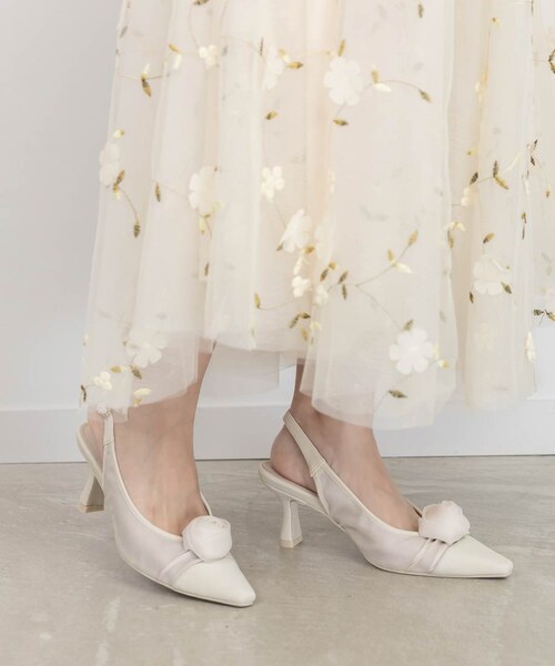 RANDA（ランダ）の「ローズコサージュ付き2WAYバックストラップパンプス（その他・レディース・その他）」の3枚目の写真