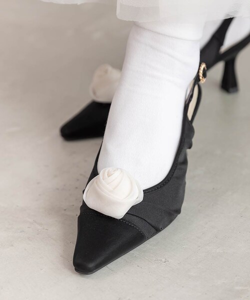 RANDA（ランダ）の「ローズコサージュ付き2WAYバックストラップパンプス（その他・レディース・その他）」の6枚目の写真