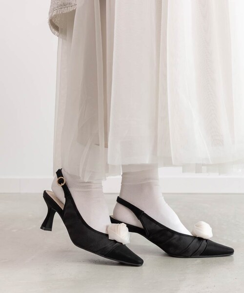 RANDA（ランダ）の「ローズコサージュ付き2WAYバックストラップパンプス（その他・レディース・その他）」の8枚目の写真