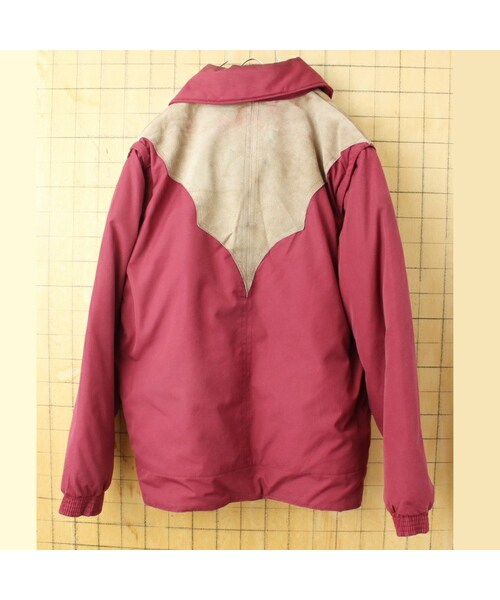 --（--）の「ビッグサイズ 80s USA CAMEL 2WAY ダウンジャケット ベスト メンズXXL ボルドー レッド アメリカ古着（ダウンジャケット/コート・レディース・レッド・XXL）」の7枚目の写真