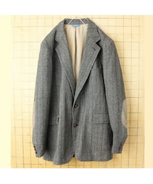 PENDLETON | 80s 90s USA製 PENDLETON ウール テーラード ジャケット メンズXL相当 グレー エルボーパッチ アメリカ古着(テーラードジャケット)