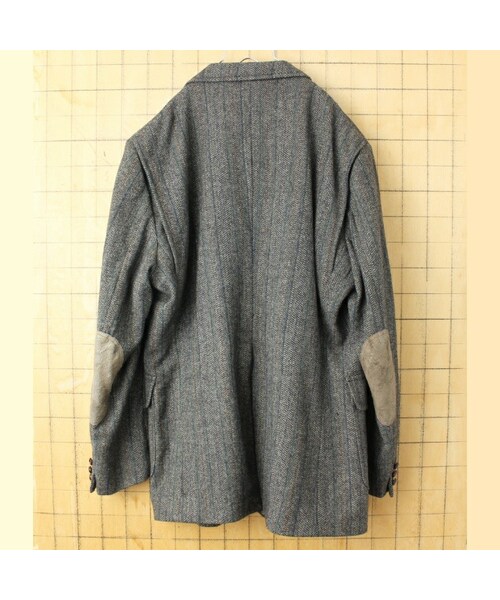 PENDLETON（ペンドルトン）の「80s 90s USA製 PENDLETON ウール テーラード ジャケット メンズXL相当 グレー エルボーパッチ アメリカ古着（テーラードジャケット・レディース・グレー・XL）」の5枚目の写真