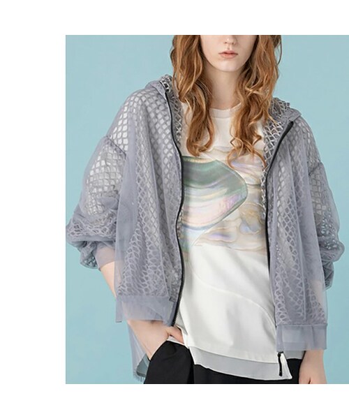 AULA AILA バックプリーツメッシュフード