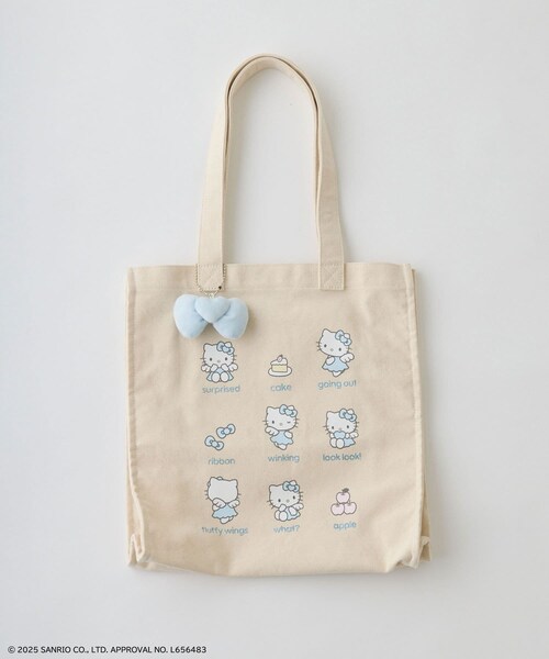 OLIVE des OLIVE（オリーブデオリーブ）の「HELLO KITTY トートバッグ（バッグ・レディース・ピンク/サックスブルー・FREE）」の2枚目の写真