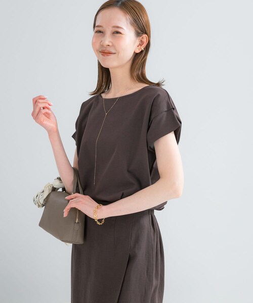 URBAN RESEARCH ROSSO（アーバンリサーチロッソ）の「『WEB/一部店舗限定』ドライドルマンプルオーバー（Tシャツ/カットソー・レディース・OFF/BROWN/PEACH・Free）」の15枚目の写真
