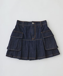 OLIVE des OLIVE | 【SETUP対象】カーゴプリーツミニスカート(デニムスカート)