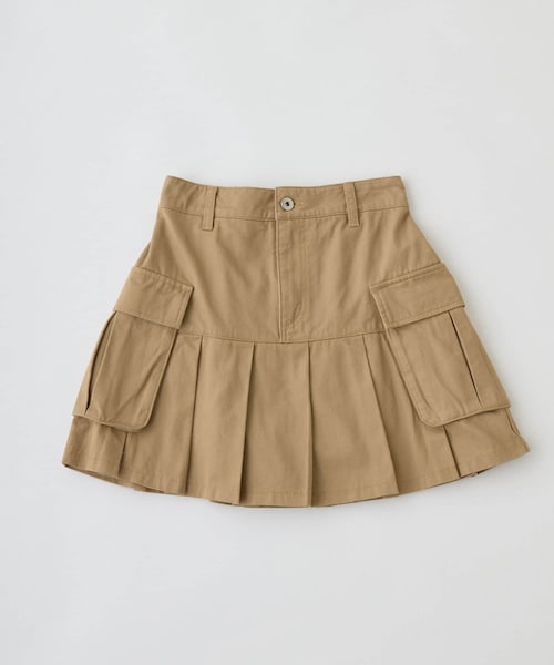 OLIVE des OLIVE（オリーブデオリーブ）の「【SETUP対象】カーゴプリーツミニスカート（デニムスカート・レディース・ブルー/チャコールグレー/キャメル/インディゴブルー・FREE）」の4枚目の写真