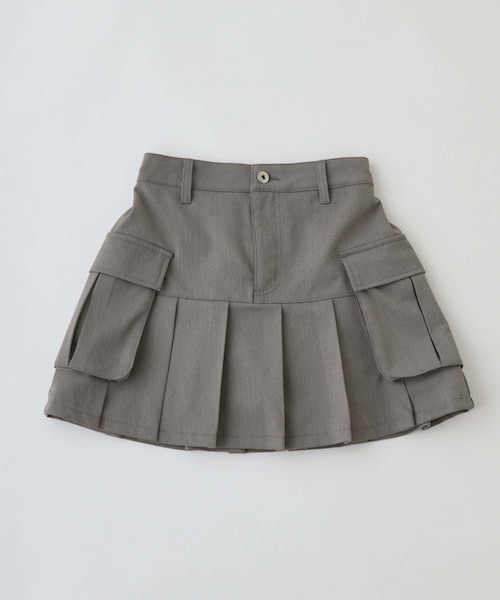 OLIVE des OLIVE（オリーブデオリーブ）の「【SETUP対象】カーゴプリーツミニスカート（デニムスカート・レディース・ブルー/チャコールグレー/キャメル/インディゴブルー・FREE）」の2枚目の写真