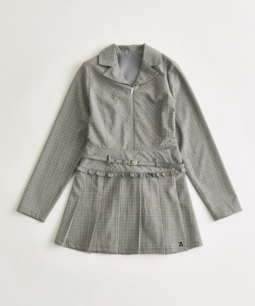 OLIVE des OLIVE（オリーブデオリーブ）の「【インフルエンサー企画】Shion チェリープリーツミニワンピース（シャツワンピース・レディース・ブラウン系その他/グレー系その他/チャコールグレー・FREE）」の2枚目の写真