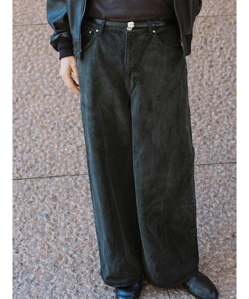 デニム・ジーパン [OJOS] Crack Washed Denim Pants OJOS (オホス ) - クラックウォッシュ加工デニムパンツ / Crack