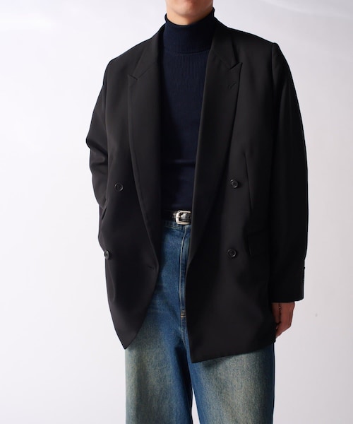 Lui's（ルイス）の「comfortable ダブルジャケット（テーラードジャケット・メンズ・ブラックその他1/ブラック・M/S）」の2枚目の写真