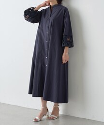 BEARDSLEY（ビアズリー）の「《2サイズ展開》袖レースシャツワンピース