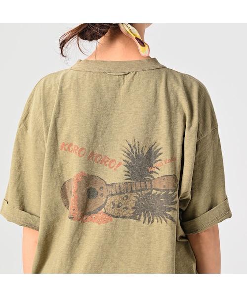 45R 葉山 漣プリントセピアTシャツ 45R（フォーティファイブアール）の「葉山ものがたり コロコロプリント