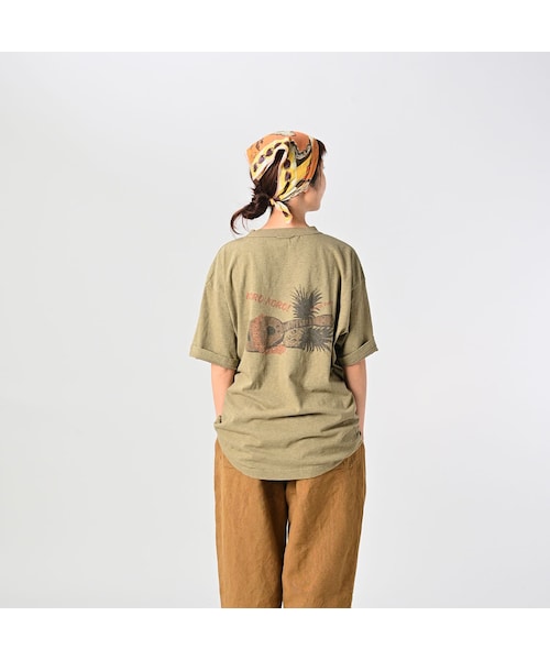 45R 葉山 漣プリントセピアTシャツ 45R（フォーティファイブアール）の「葉山ものがたり コロコロプリント