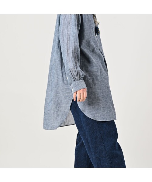 45R（フォーティファイブアール）の「ガーゼのヘンリーシャツ