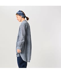 45R ガーゼのヘンリーシャツ（インディゴ ） 45R（フォーティファイブアール）の「ガーゼのヘンリーシャツ