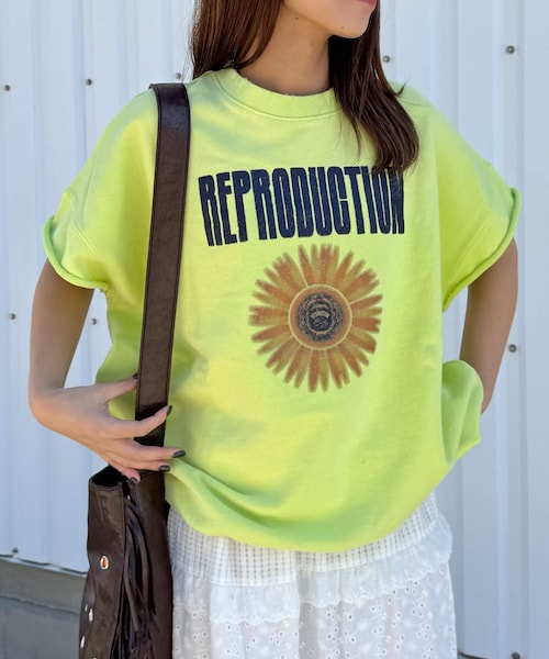 CIAOPANIC（チャオパニック）の「【RePRODUCTION LABEL / リプロダクションレーベル】ショートスリーブスウェット（トップス・メンズ・アイボリー/ネイビー/ライムグリーン/ブラック・L/S）」の3枚目の写真