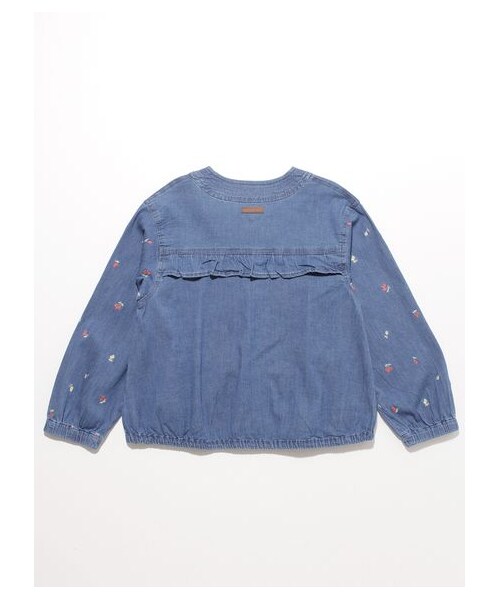 HAKKA KIDS（ハッカキッズ）の「チェリー/リボン刺繍ストレッチデニム