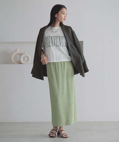 LOWRYS FARM（ローリーズファーム）の「ジャガードプリーツスカート（スカート・アイボリー08/ブラック09/ブラウン58/グリーン72・F）」の21枚目の写真