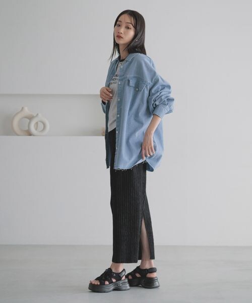 LOWRYS FARM（ローリーズファーム）の「ジャガードプリーツスカート（スカート・アイボリー08/ブラック09/ブラウン58/グリーン72・F）」の14枚目の写真