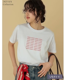 Re:EDIT（リエディ）の「天竺MON CHERIロゴTシャツ - トップス通販 | 人気レディースファッション - Re:EDIT（リエディ）（トップス）」