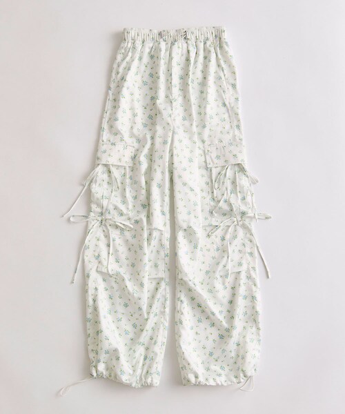 OLIVE des OLIVE（オリーブデオリーブ）の「ゆるたぽリボンカーゴパンツ（カーゴパンツ・レディース・オフホワイト/ピンク/ネイビー/その他11/チャコールグレー・FREE）」の5枚目の写真