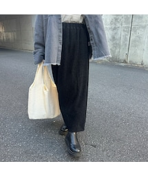 ラメプリーツロングスカート(ブラック)