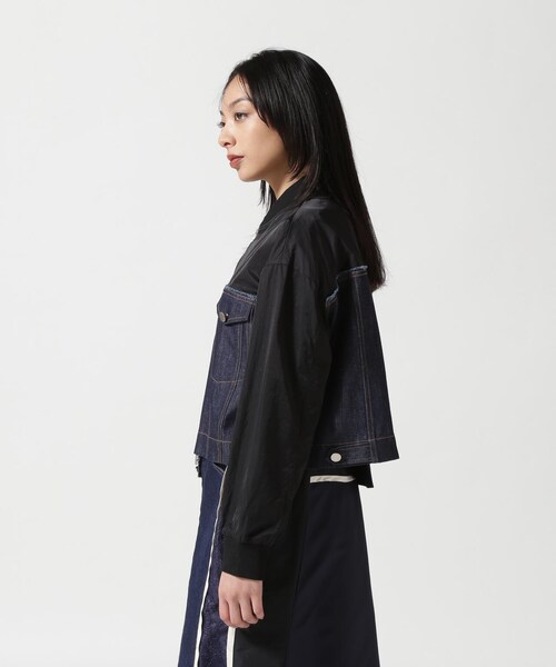 B'2nd（ビーセカンド）の「AULA AILA（アウラ アイラ）別注デニムコンビネーションブルゾン（ジャケット/アウター・インディゴ・0）」の4枚目の写真