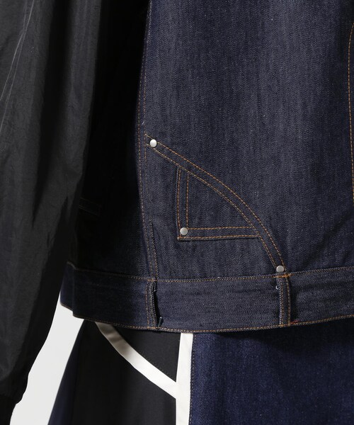 B'2nd（ビーセカンド）の「AULA AILA（アウラ アイラ）別注デニムコンビネーションブルゾン（ジャケット/アウター・インディゴ・0）」の8枚目の写真