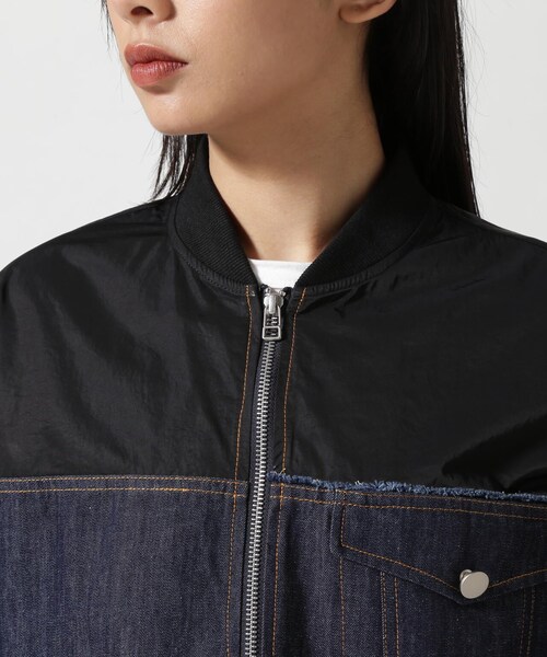 B'2nd（ビーセカンド）の「AULA AILA（アウラ アイラ）別注デニムコンビネーションブルゾン（ジャケット/アウター・インディゴ・0）」の6枚目の写真