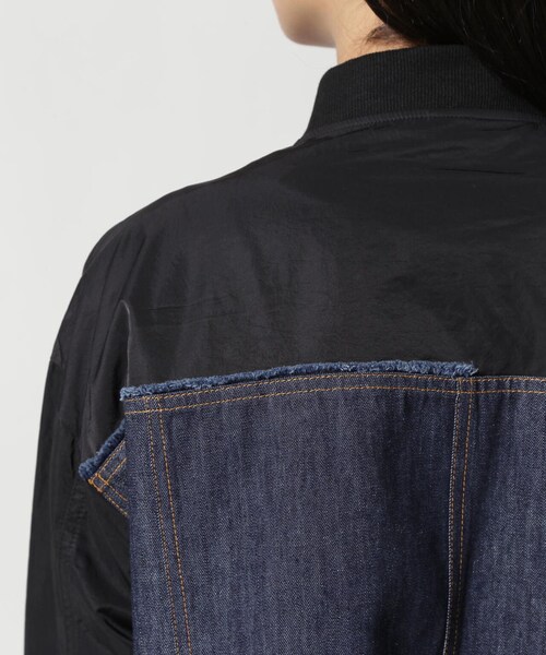 B'2nd（ビーセカンド）の「AULA AILA（アウラ アイラ）別注デニムコンビネーションブルゾン（ジャケット/アウター・インディゴ・0）」の9枚目の写真