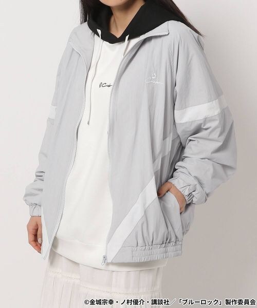 RAGEBLUE × ハイキュー　ナイロンブルゾン ホワイト×グレー×ゴールド RAGEBLUE（レイジブルー）の「ナイロン配色ブルゾン（）」 - WEAR