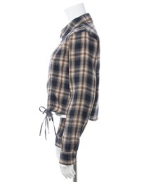 INGNI | 【春の新作】フロントジップチェック柄ドロストギャザークロップドシャツ(トップス)