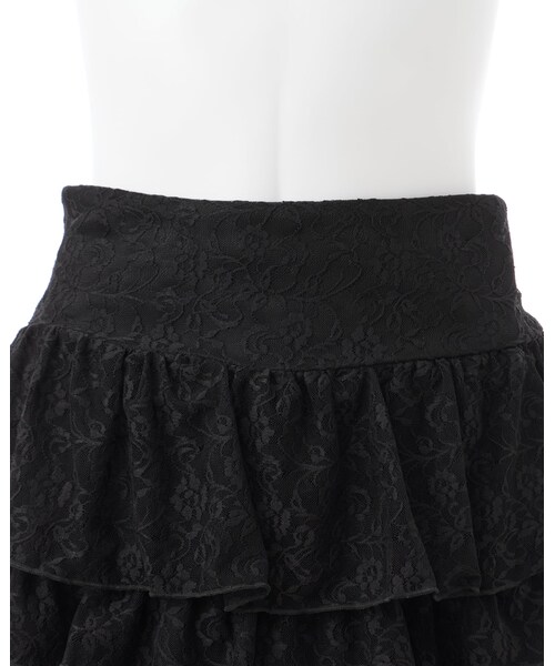 INGNI（イング）の「【春の新作】レースフリルミニスカパン（スカート・レディース・ｵﾌﾎﾜｲﾄ/ｸﾛ・F）」の3枚目の写真