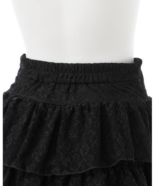 INGNI（イング）の「【春の新作】レースフリルミニスカパン（スカート・レディース・ｵﾌﾎﾜｲﾄ/ｸﾛ・F）」の5枚目の写真