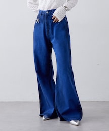 mystic | ai no de ogamo レザーライクバギーパンツ(デニムパンツ)