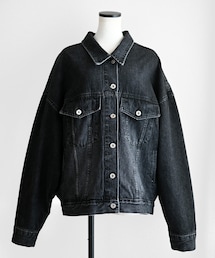 Marient | ブラックデニムオーバーJK(デニムジャケット)