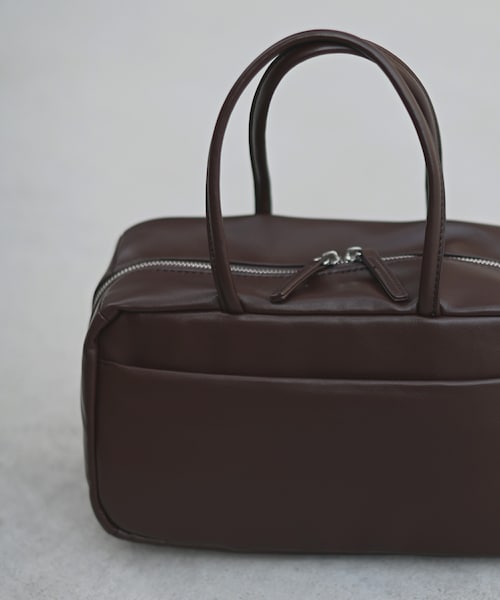 Marient(マリエント)の「スクエアボストンBAG(ハンドバッグ・レディース・ブラウン/ブラック・FREE)」の1枚目の写真