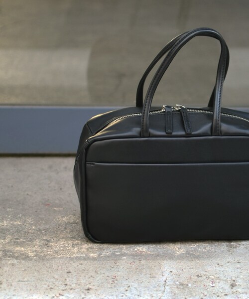 Marient(マリエント)の「スクエアボストンBAG(ハンドバッグ・レディース・ブラウン/ブラック・FREE)」の2枚目の写真