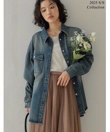 Re:EDIT（リエディ）の「ダブルポケットダンガリーシャツ - トップス通販 | 人気レディースファッション - Re:EDIT（リエディ）（その他・レディース）」