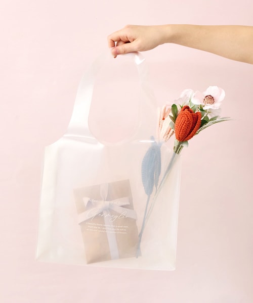 3coins（3coins）の「ビニールギフトバッグ（その他・チャコールグレー/ホワイト・FREE）」の2枚目の写真