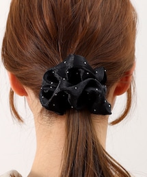 3coins | ストーン付きシフォンシュシュ(シュシュ)