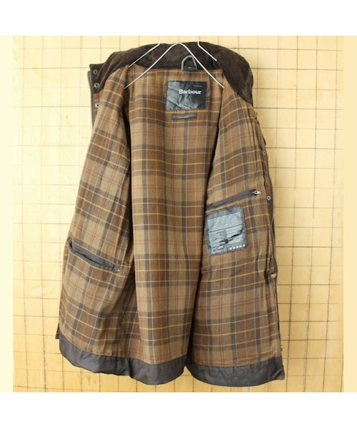 Barbour(バブアー)の「00s ENGLAND製 Barbour BARNARD FIELD JACKET バブアー ワックスコットン オイルドジャケット ライナー付 カバーオール メンズL ブラウン(カバーオール・レディース・ブラウン・L)」の5枚目の写真