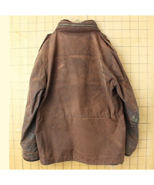 Barbour(バブアー)の「00s ENGLAND製 Barbour BARNARD FIELD JACKET バブアー ワックスコットン オイルドジャケット ライナー付 カバーオール メンズL ブラウン(カバーオール・レディース・ブラウン・L)」の6枚目の写真