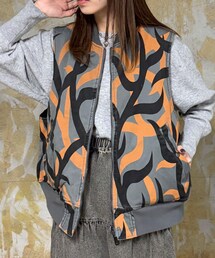 CIAOPANIC（チャオパニック）の「【MADE IN STANDARD/メイドインスタンダード】PRINTED MA-1 VEST REVERSIBLE（ジャケット/アウター）」