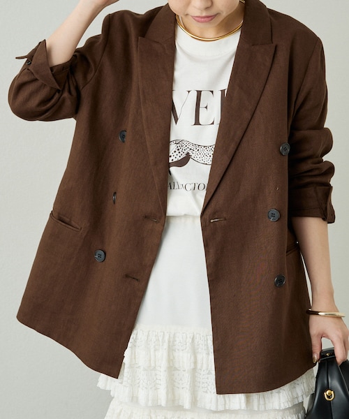 LOUNGEDRESS（ラウンジドレス）の「リネンピークドラペルジャケット